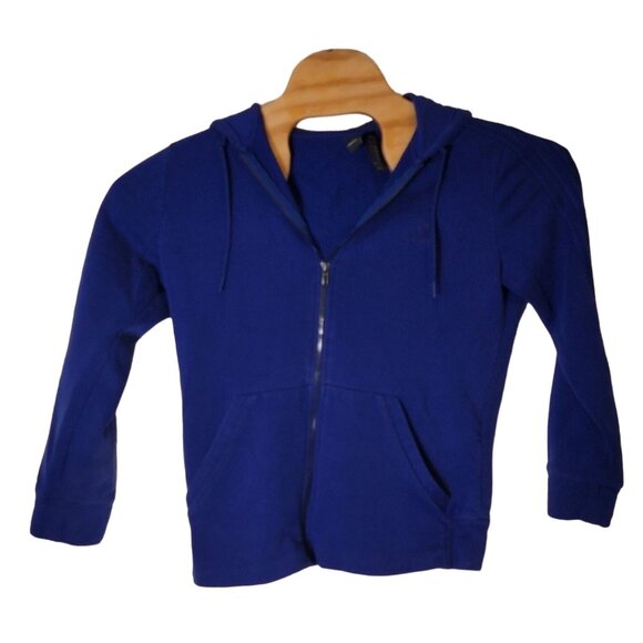 Adidas Full Zip Hooded‎ Sweat Jacket Size Medium Blue - Picture 1 of 5